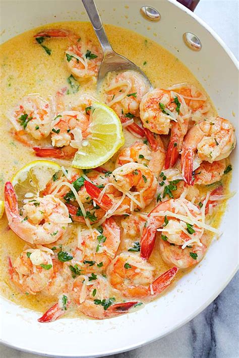 Creamy Garlic Parmesan Shrimp | Easy Delicious Recipes