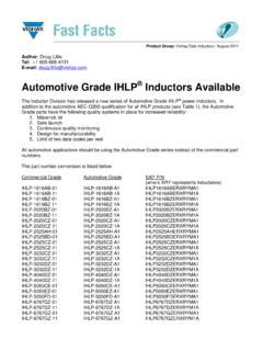 Automotive Grade Ihlp Inductors Available Vishay Automotive Grade