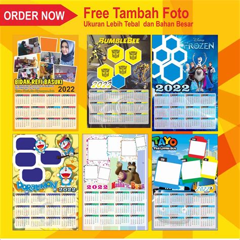 Jual Kalender Custom Murah Kalender Anime Shopee Indonesia