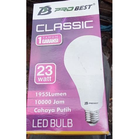 Jual Lampu Bolham Led Probest Classic W Shopee Indonesia