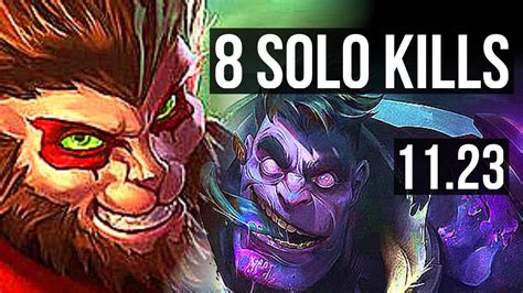 WUKONG Vs DR MUNDO TOP 8 Solo Kills 400 Games EUW Master 11