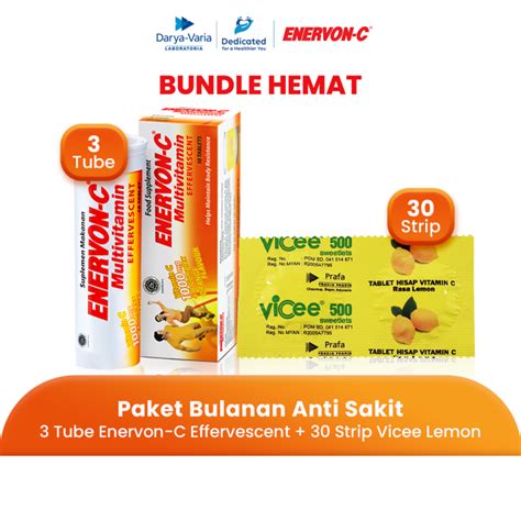 Paket Bulanan Anti Sakit Multivitamin Tube Enervon C Effervescent