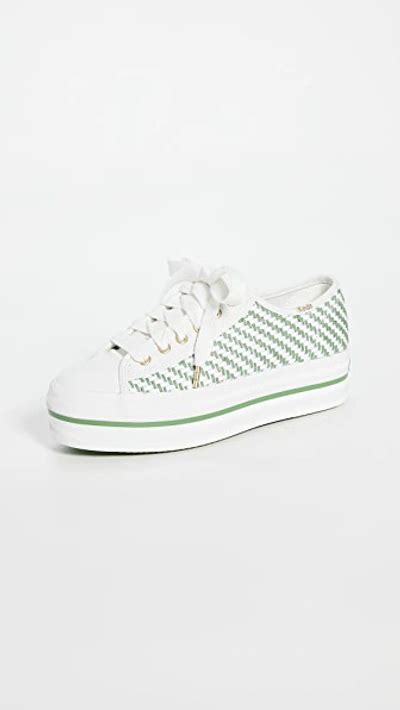 Keds X Kate Spade New York Triple Up Multi Woven In Whitegreen Modesens Gb