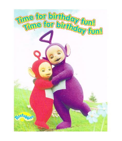 Teletubbies 'Time for Birthday Fun' Greeting Card w/ Envelope (1ct)