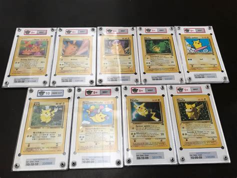 2000 Pokemon PIKACHU World Collection 9 Card Complete Graded Set All