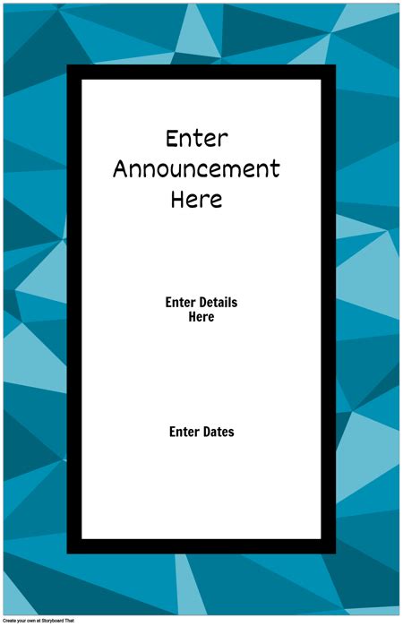 Event Announcement Posters Create Announcements With Poster Templates