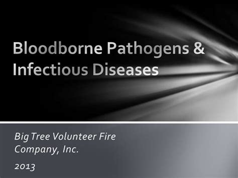 Bloodborne Pathogens Infectious Diseases Ppt