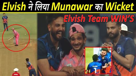 Elvish Yadav Takes Munawar Faruqui Wicket Elvish Yadav Team BEATS