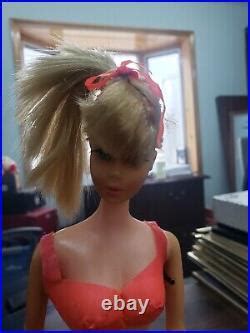 Vintage Mattel Barbie Blonde Hair Blue Eyes Made In Japan Twist N