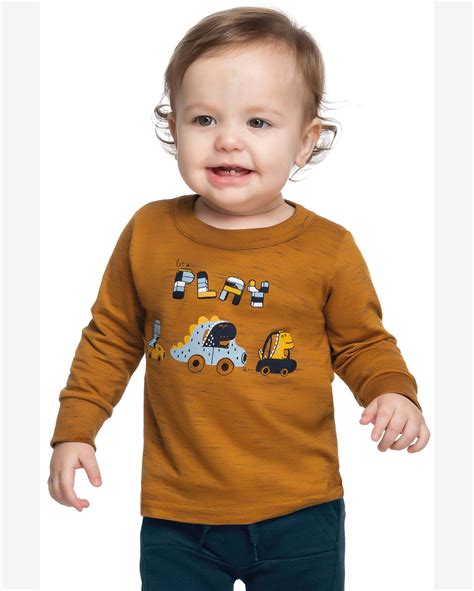 Riachuelo Camiseta Infantil Menino Play Elian Marrom