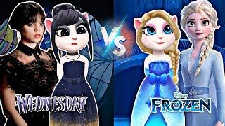 Wednesday Addams Jenna Ortega Vs Elsa In Frozen Quee Doovi