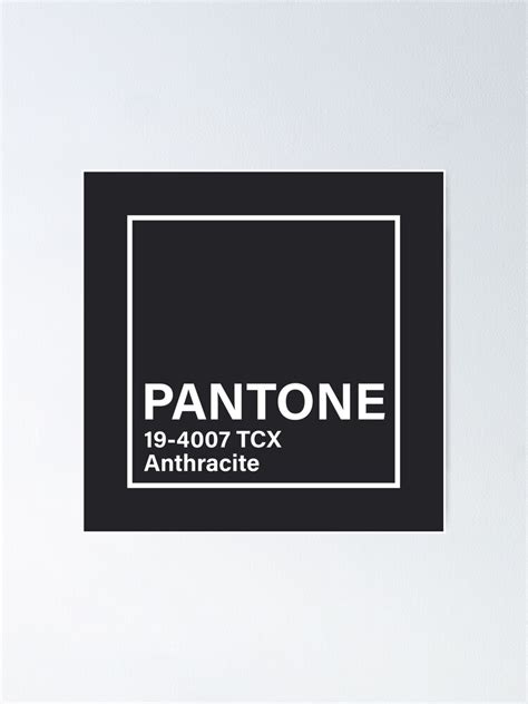 Pantone 19 4007 Tcx Anthracite Poster For Sale By Princessmi Com