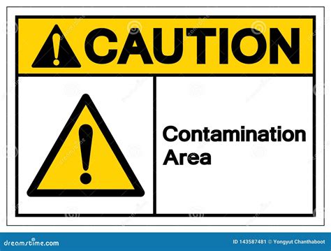 Caution Contamination Area Symbol Sign Vector Illustration Isolate On