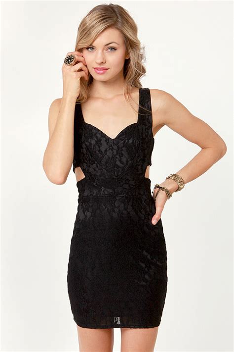 Sexy Cutout Dress Black Dress Lace Dress 42 00 Lulus