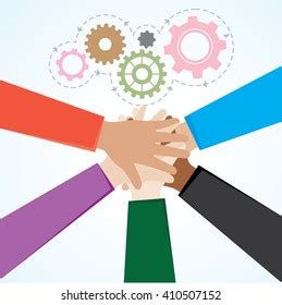 Teamwork Illustration Vector 10 Stock Vector (Royalty Free) 410507152 ...