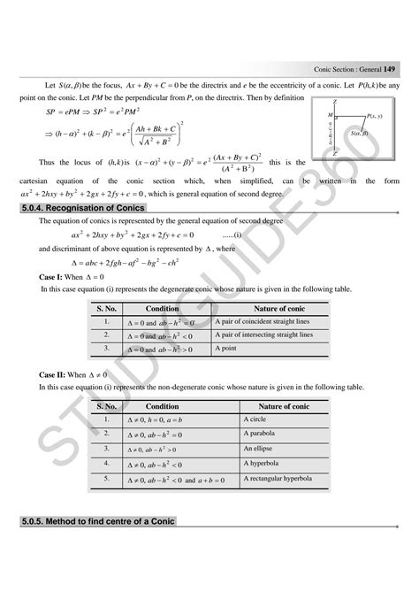 SOLUTION Iit Jee Maths Notes For Conic Section Studypool