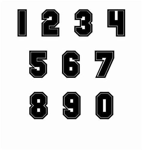 7 Jersey Number Font Images - Football Jersey Number Font, Jersey ...