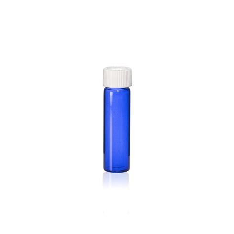 2 Dram Cobalt Blue Glass Vial W Cap