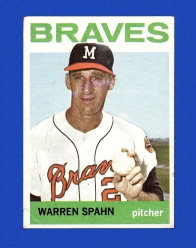 Topps Set Break Warren Spahn Vg Vgex Crease Gmcards Ebay