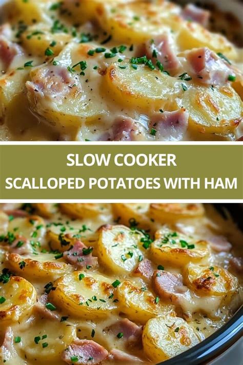 Slow Cooker Scalloped Potatoes With Ham Recipecs