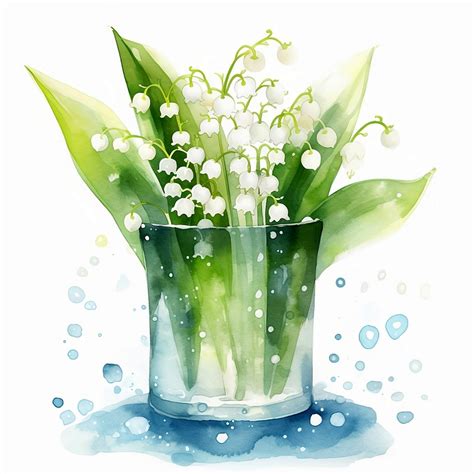 Ai G N R Muguet Aquarelle Image Gratuite Sur Pixabay