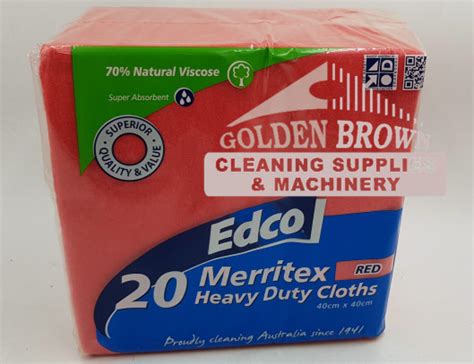 Edco Merritex Heavy Duty Cleaning Rags Red 57072