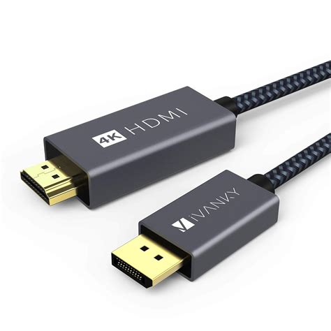 IVANKY Câble DisplayPort HDMI 4K Câble DP vers HDMI Audio Vidéo 4K