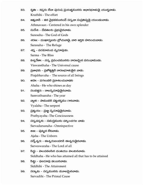 Lalitha Sahasranamam Word To Word Meaning In Telugu Pdf Gaswmagnet