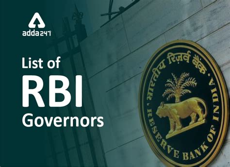 List Of Governors Of Reserve Bank Of India Rbi From 1935 To 2018