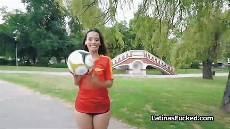 Latina Soccer Fan Rides Hard Cock Bubbaporn