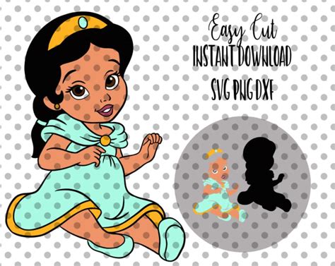 Baby Jasmine Svg PNG SVG EPS Layered svg baby princess svg Etsy España