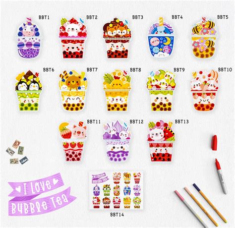 I Love Bubble Tea Postcard Collection. Choose from 14 cards