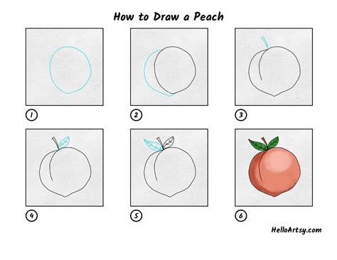 How to Draw a Peach - HelloArtsy