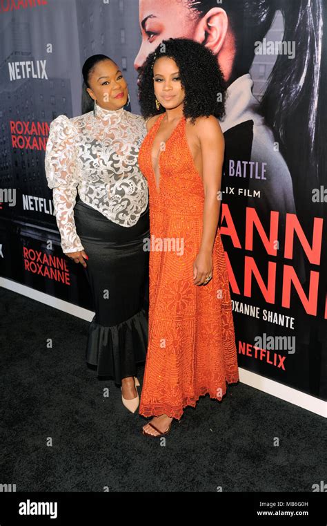 New York Ny March 19 Roxanne Shante And Chante Adams Attends The