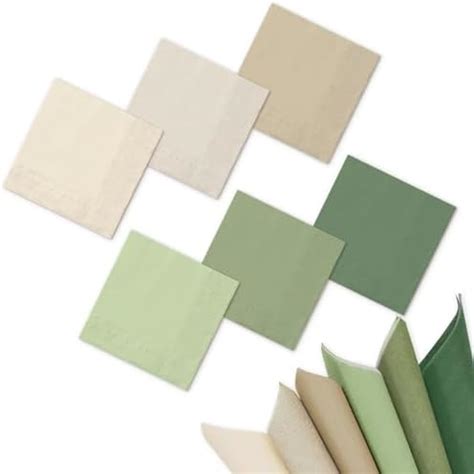 Amazon Spiareal 100 Pieces Sage Green Paper Cocktail Napkins