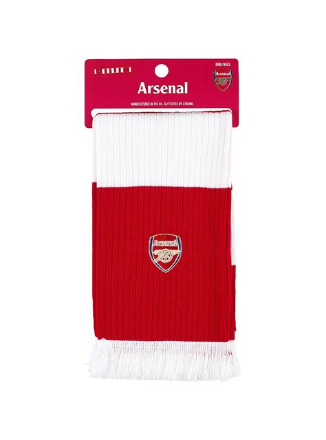 Arsenal Ribbed Bar Scarf | Official Online Store