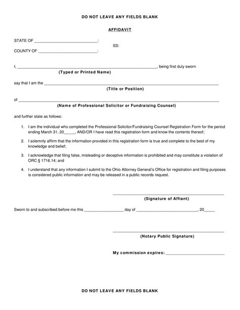 Ohio Registration Affidavit Form Fill Out Sign Online And Download Pdf Templateroller