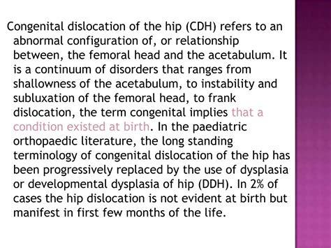 Congenital Hip Dislocation PPT