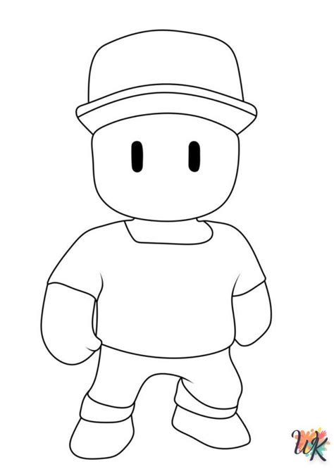 Coloriage Stumble Guys de jeu engageant gratuit à imprimer