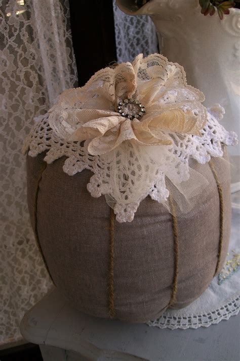 Shabby Chic Pumpkin Handmade By Junque Chic Shabby Chic Pumpkins