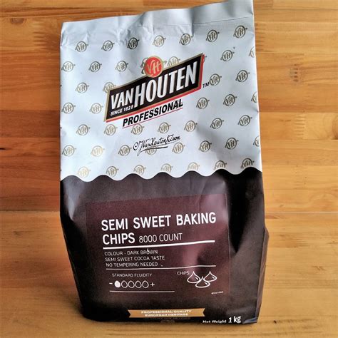 Jual Van Houten Semi Sweet Baking Chips 8000ct Choco Chips 1kg