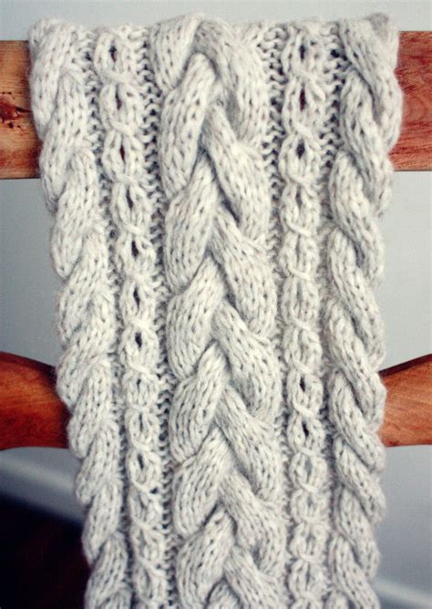 Knitting Pattern Braided Infinity Scarf Cowl Cable Knit Etsy Norway