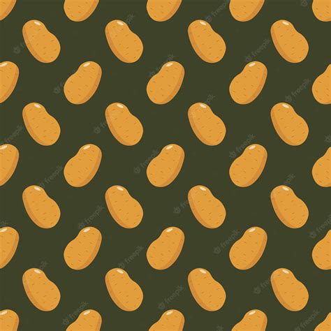 Premium Vector | Vector seamless pattern of potato background