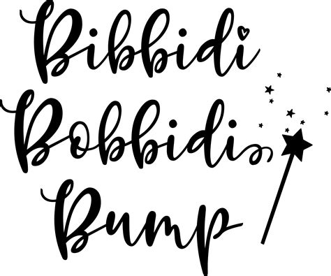 Bibbidi Bobbidi Bump Svg Pregnant Svg Fairy Godmother Svg Inspire