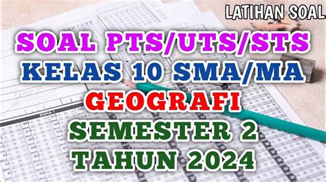 Soal Kunci Jawaban Geografi Kelas Sma Semester Simbol Titik