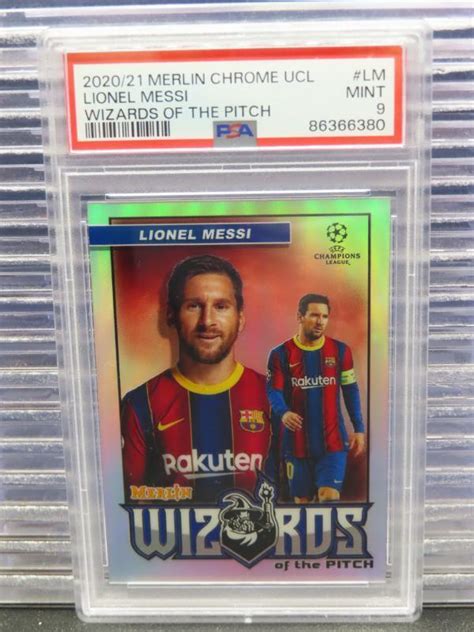 2020 21 Topps Merlin Chrome UCL Lionel Messi Wizards Of The Pitch LM