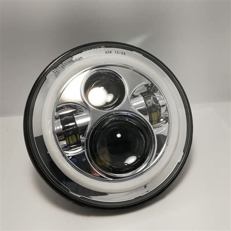 Jtx Lighting 7 Chrome Led Headlight Pair W Whiteamber Halo