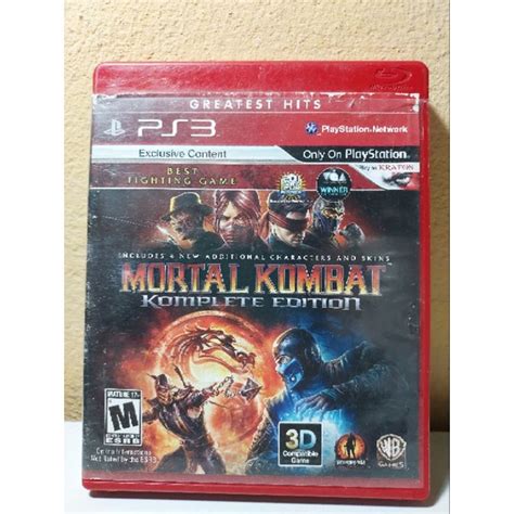 Mortal Kombat Komplete Edition M Dia F Sica Original Ps Shopee