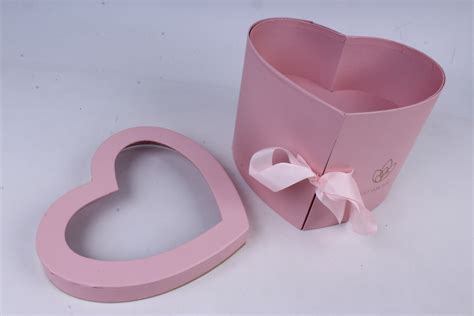 Коробка подарочная одиночная 1шт- Сердце-трансформер с окном розовое 23 ...