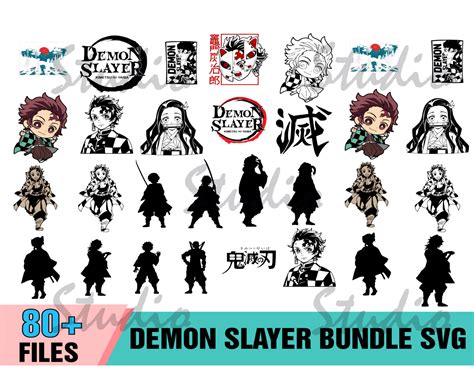 80 Demon Slayer Bundle SVG Demon Slayer Svg Nezuko Svg De Inspire